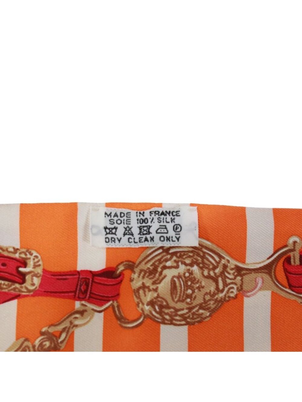 Hermes Twilly Brides de Gala Ceremonial Bridle Silk Orange White Red Scarf - Picture 5 of 13